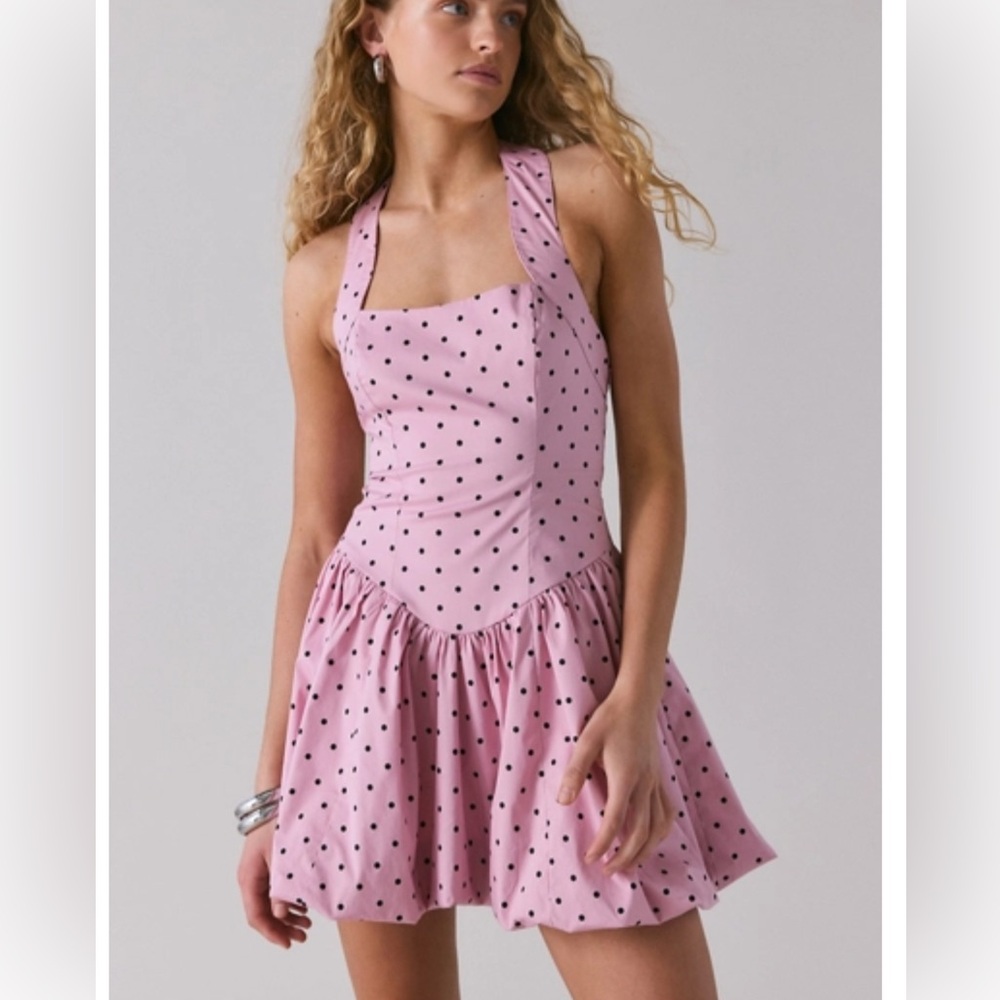 Urban Outfitters Polka Dot Halter Dress